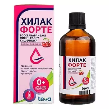 АПТЕКА Хилак форте капли д/вн. приема фл.-капельница 100мл №1(вишня)