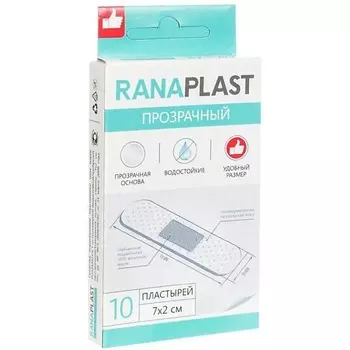 АПТЕКА Пластырь Ранапласт Pharmadoct Прозрачный Водостойкий 7Х2См №10 На Полимерной Основе
