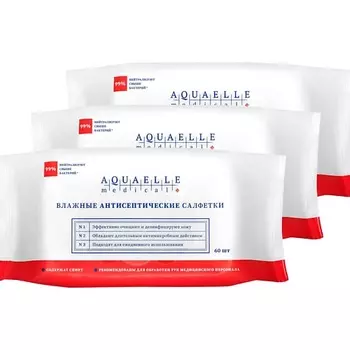 Aquaelle medical Антисептические салфетки мультипак