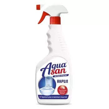 AQUASAN Средство чистящее жидкое для мытья акриловых ванн и душевых кабин