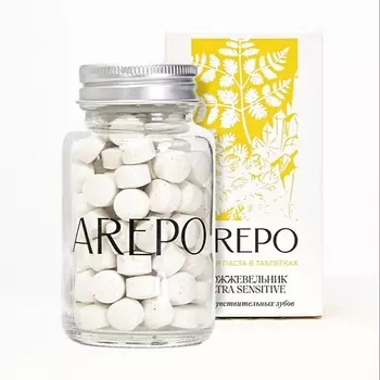AREPO Зубная паста в таблетках МОЖЖЕВЕЛЬНИК ULTRA SENSITIVE