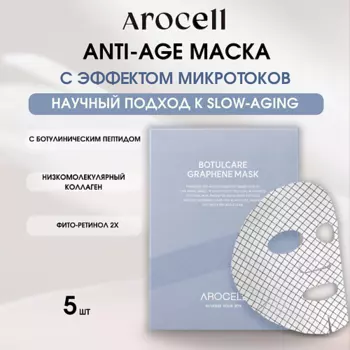 AROCELL Графеновая маска с ботулиническим пептидом Botulcare Graphene Mask