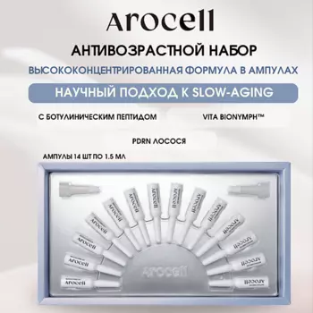 AROCELL Сыворотка-концентрат с ботулиническим пептидом и PDRN лосося против морщин Botulcare Ex Kit