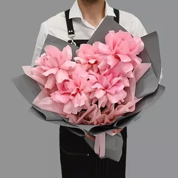 ART FLORA Букет из 5 розовых французских роз 01