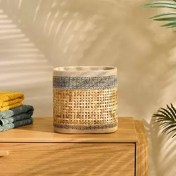 ARYA HOME COLLECTION Бамбуковая корзина для белья Tamara 23x23x23