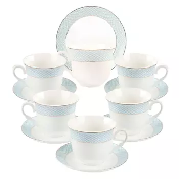 ARYA HOME COLLECTION Чайный Набор Exclusive из Костяного фарфора Azure