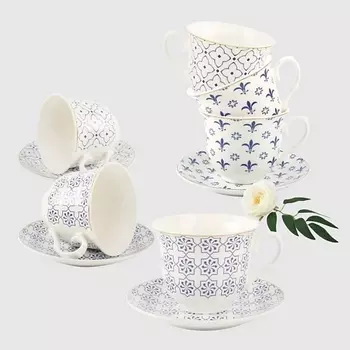 ARYA HOME COLLECTION Чайный Набор Exclusive из Костяного фарфора Aqua