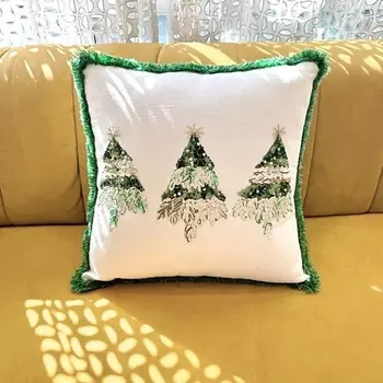 ARYA HOME COLLECTION Чехол для подушки 45x45 Christmas Trio