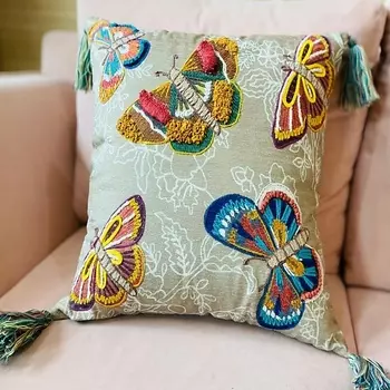 ARYA HOME COLLECTION Чехол для подушки Arya 45x45 Butterfly Field Разноцветный