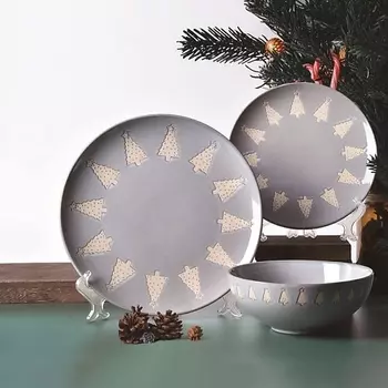 ARYA HOME COLLECTION Глиняный набор посуды Christmas Siberia