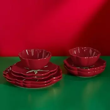 ARYA HOME COLLECTION Керамический набор посуды Tomato 8 предметов