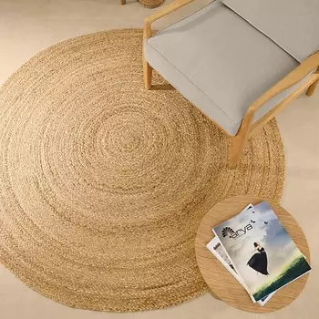 ARYA HOME COLLECTION Круглый плетеный ковер ручной работы из джута Hector 120