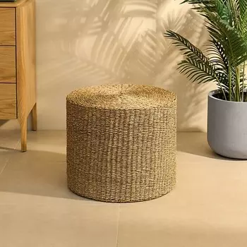 ARYA HOME COLLECTION Круглый плетеный пуф Arya ручной работы Doris 50x42 1.0