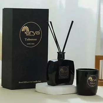 ARYA HOME COLLECTION Набор Ароматическая свеча и диффузор Arya Tuberose