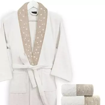 ARYA HOME COLLECTION Набор банного халата и полотенец Cosiness Экрю