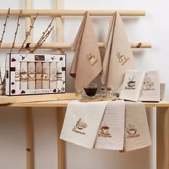ARYA HOME COLLECTION Набор Кухонных Полотенeц 40X60см Coffee Week