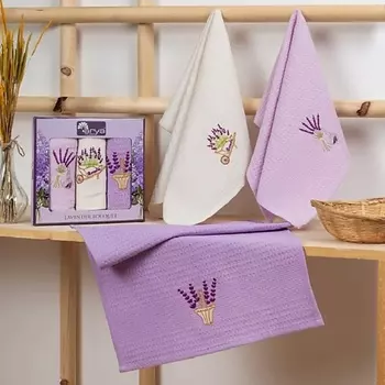 ARYA HOME COLLECTION Набор Кухонных Полотенeц 40X60см Lavender Bouquet