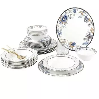ARYA HOME COLLECTION Набор Столовой Посуды Elegant из фарфора Flora