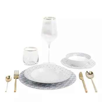 ARYA HOME COLLECTION Набор Столовой Посуды Elegant Aqua