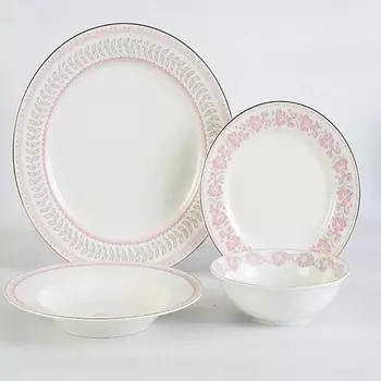 ARYA HOME COLLECTION Набор столовой посуды из Костяного Фарфора Carmine