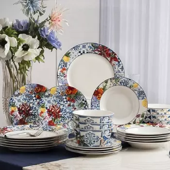 ARYA HOME COLLECTION Набор столовой посуды из костяного фарфора Veneto, 24 предмета