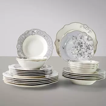 ARYA HOME COLLECTION Набор столовой посуды из костяного фарфора Nastolgia