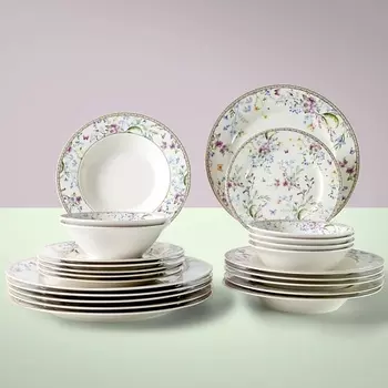 ARYA HOME COLLECTION Набор столовой посуды из костяного фарфора Summer