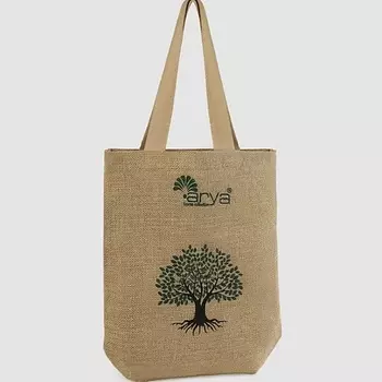 ARYA HOME COLLECTION Натуральная сумка из джута ручной работы Ivory 42x35