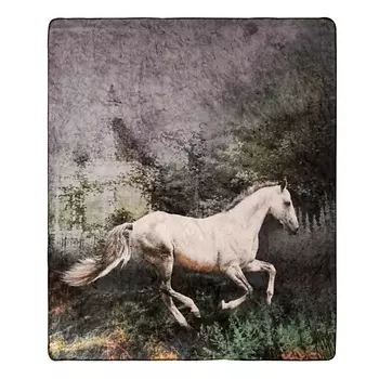 ARYA HOME COLLECTION Плед Arya с принтом 150X200 Horse Черный