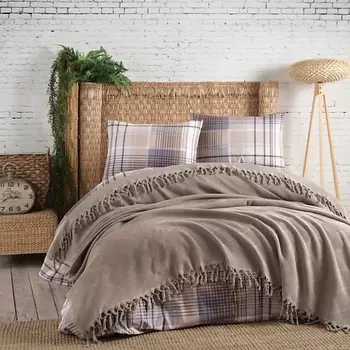 ARYA HOME COLLECTION Плед с Бахромой Linda