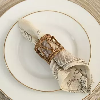 ARYA HOME COLLECTION Плетеные кольца для салфеток ручной работы Nubia 4x5