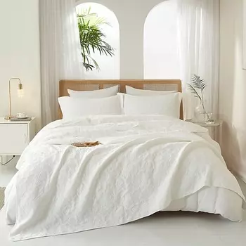 ARYA HOME COLLECTION Покрывало Arya хлопковое 220x240 Serrate Белый