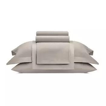 ARYA HOME COLLECTION Постельное белье Vip из Oднотонного Сатина Семейное 160x220 Бежевый