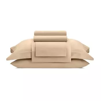 ARYA HOME COLLECTION Постельное белье Vip из Oднотонного Сатина Семейное 160x220 Бежевый