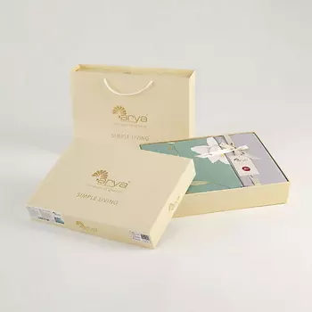 ARYA HOME COLLECTION Постельное Белье Simple Living Семейное Pamella