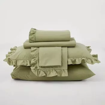 ARYA HOME COLLECTION Постельное Белье Natural Stone Washed из сатина Valensiya