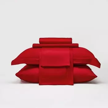 ARYA HOME COLLECTION Постельное белье Signature Tencel Arty 200x220 см Красный