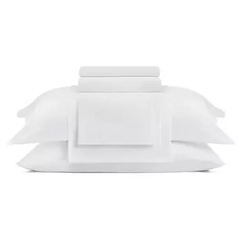 ARYA HOME COLLECTION Постельное белье Vip из Oднотонного Сатина Семейное 160x220 Белый