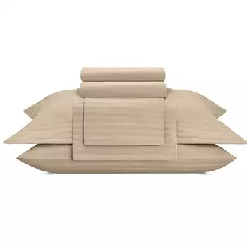 ARYA HOME COLLECTION Постельное белье Vip из Страйп Сатина 1.5 Сп. 160x220 Бежевый