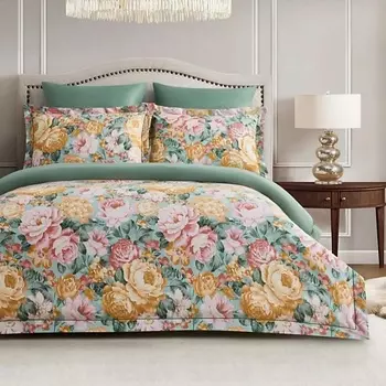 ARYA HOME COLLECTION Постельное Белье из Сатина Exclusive 2 Сп. 200x220 Charm Зеленый