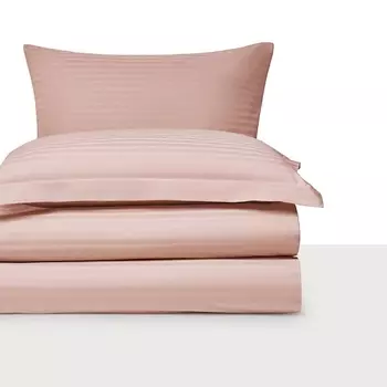 ARYA HOME COLLECTION Постельное белье Vip из Страйп Сатина Семейное 160x220 Персиковый