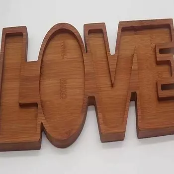 ARYA HOME COLLECTION Сервисный поднос из бамбука Love 40x13x2 см