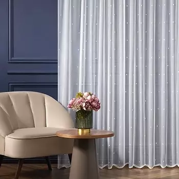 ARYA HOME COLLECTION Тюль Moza ШхВ 500X250 V1-BEYAZK Белый