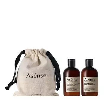 ASENSE Набор Лосьон для тела и Гель для душа в брендированном мешочке Tobacco leaf &Vanilla