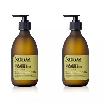 ASENSE Подарочный набор парфюмированный лосьон и жидкое мыло-скраб аромат ветивер и розмарин