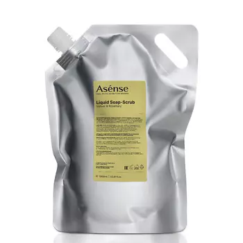 ASENSE Жидкое мыло-скраб парфюмированное для рук и тела аромат ветивер, бергамот, розмарин