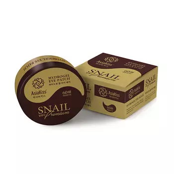 ASIAKISS Патчи для лица гидрогелевые с муцином улитки