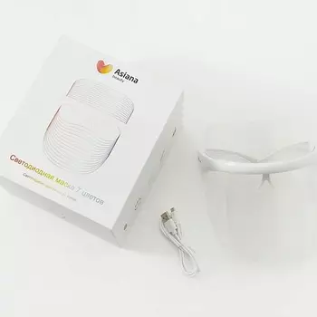 ASIANABEAUTY Светодиодная LED маска для омоложения кожи лица и шеи