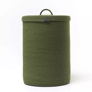 ASTIHOME Корзина для хранения белья плетеная с крышкой 30х45 см