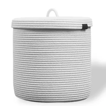 ASTIHOME Корзина для хранения плетеная с крышкой 28х28см